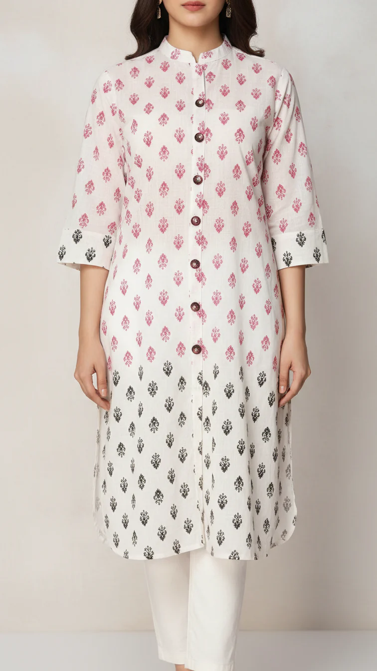 1PC- Cambric Printed Shirt PS3311