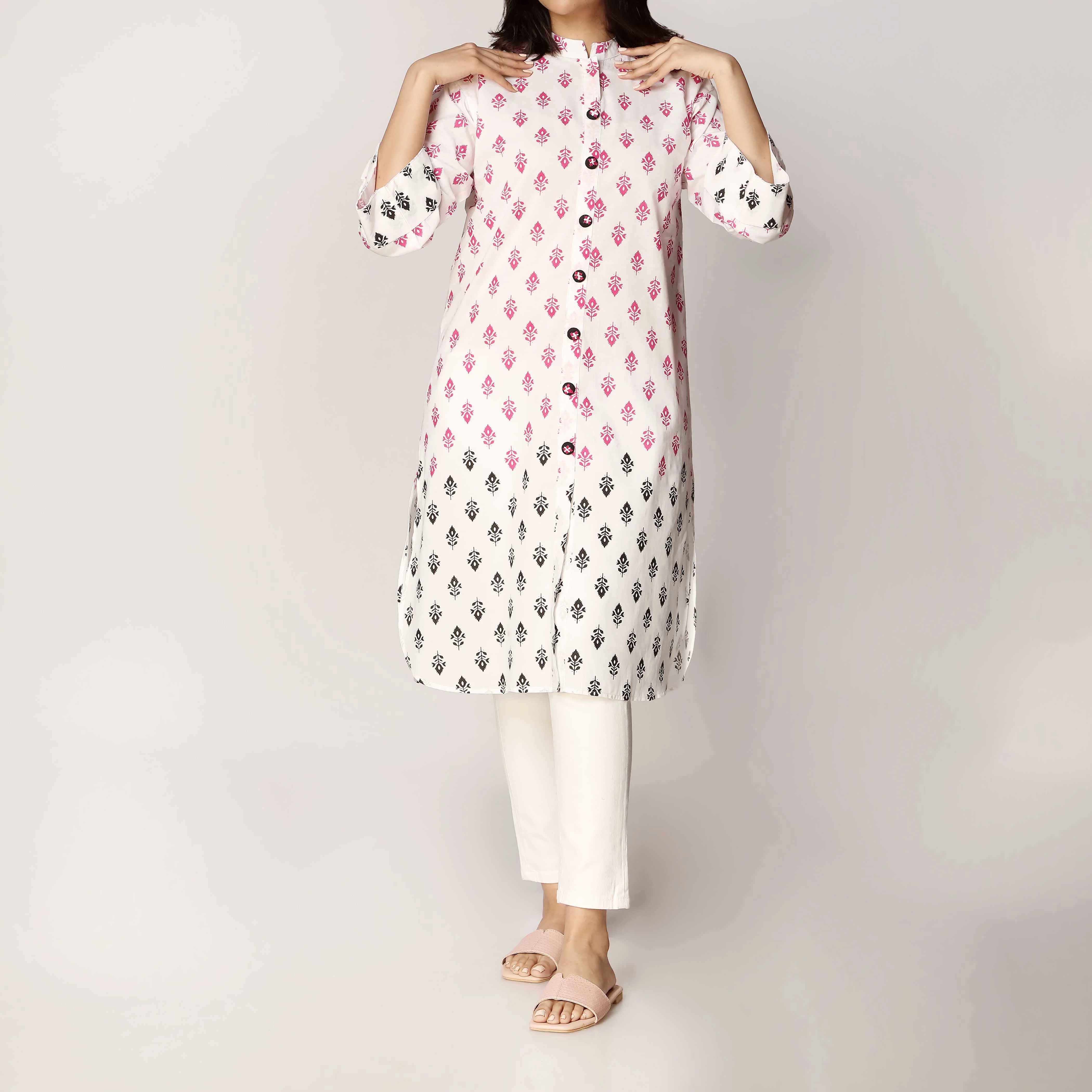 1PC- Cambric Printed Shirt PS3311 - Image 2