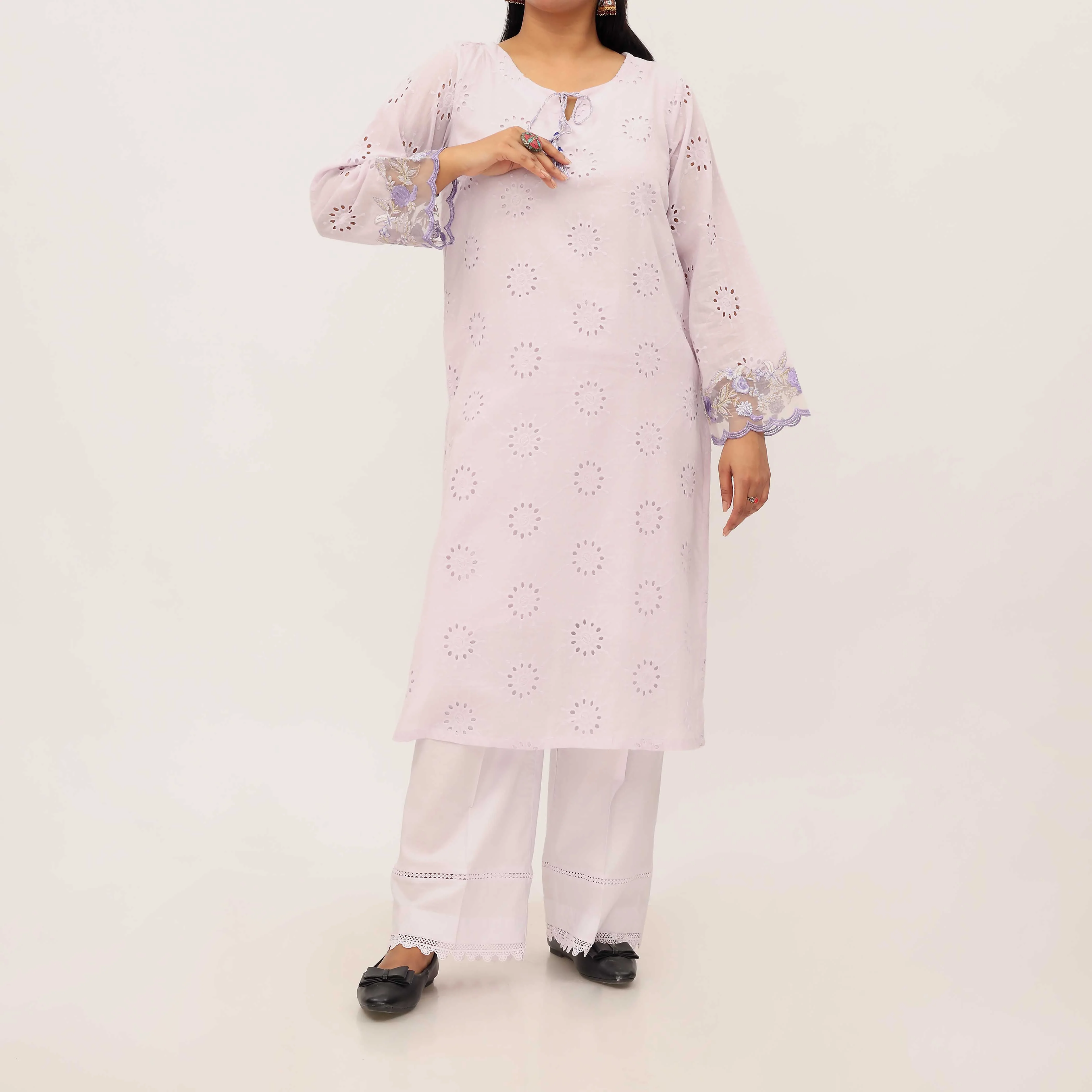 1PC- Chikan Schiffli Lawn Shirt PS5315