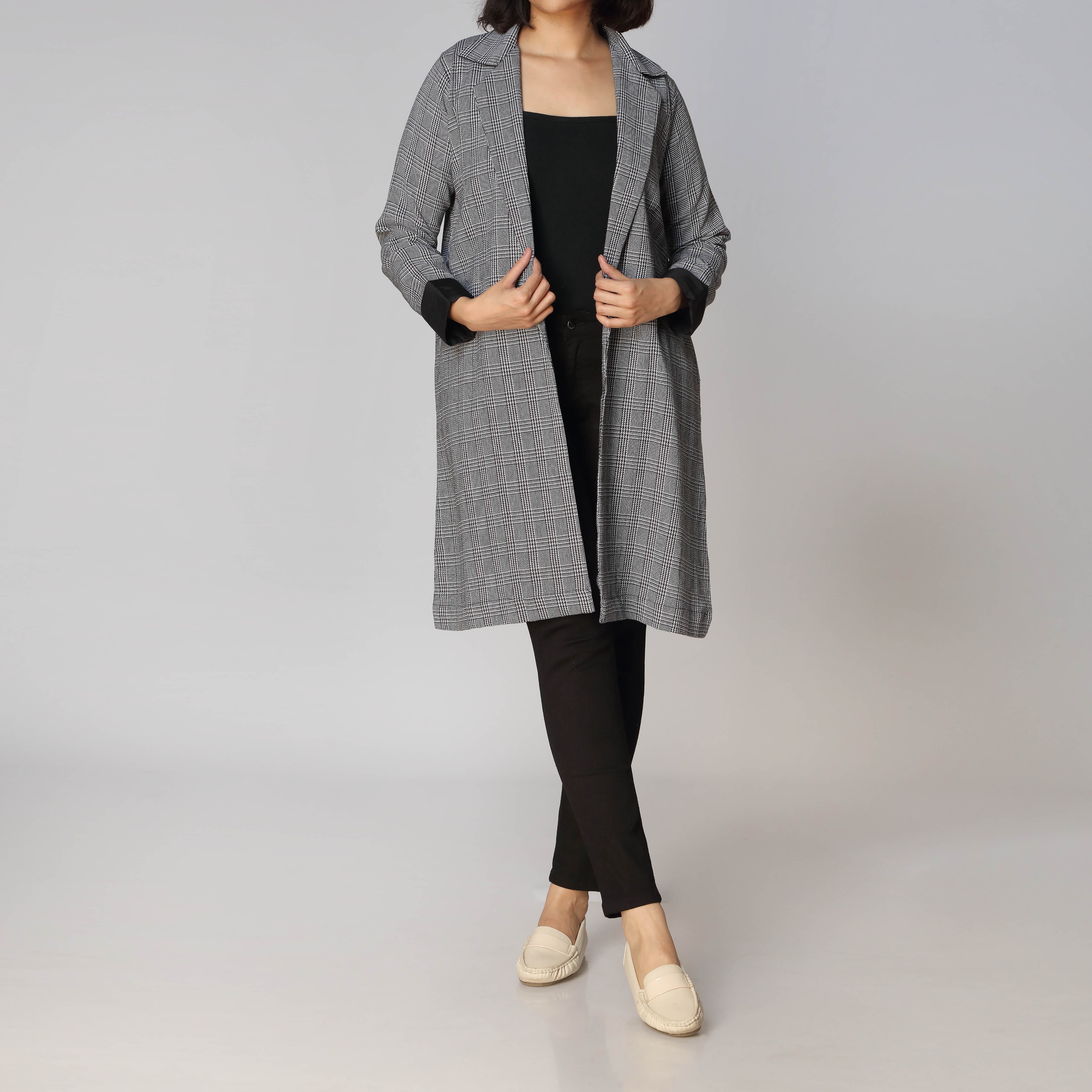 1PC- Flannel Checkered CoatĀ PW2325