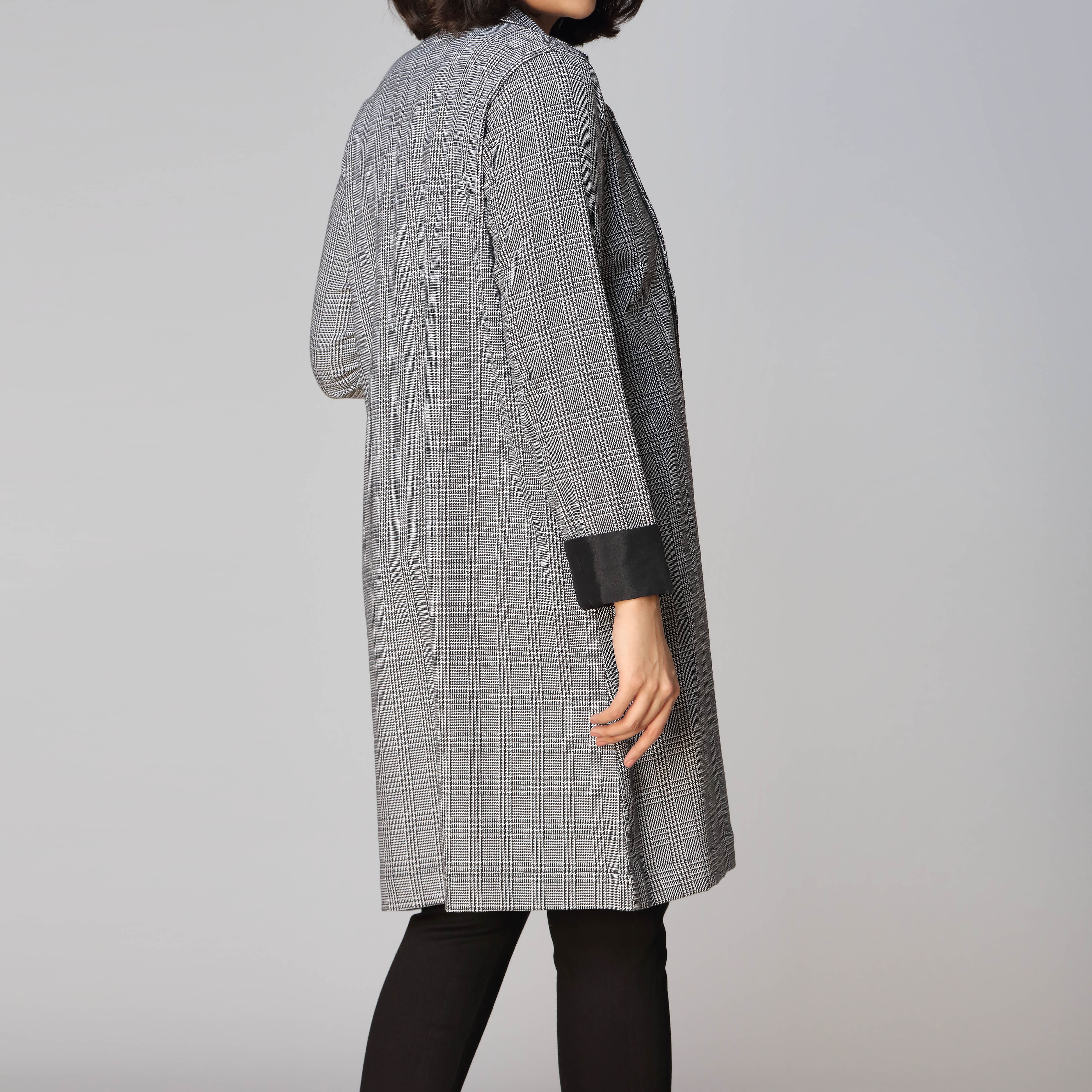 1PC- Flannel Checkered CoatĀ PW2325 - Image 3