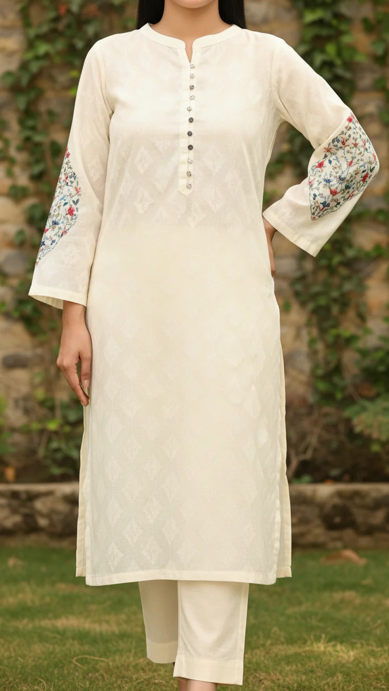 1PC- Puff Printed Lawn Shirt PS5078