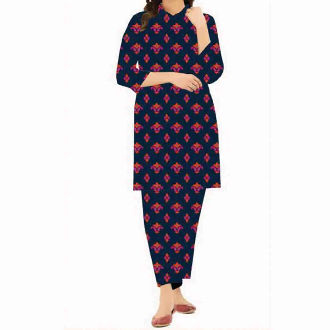 1PC- Unstitched Printed Khaddar Shirt PW3404