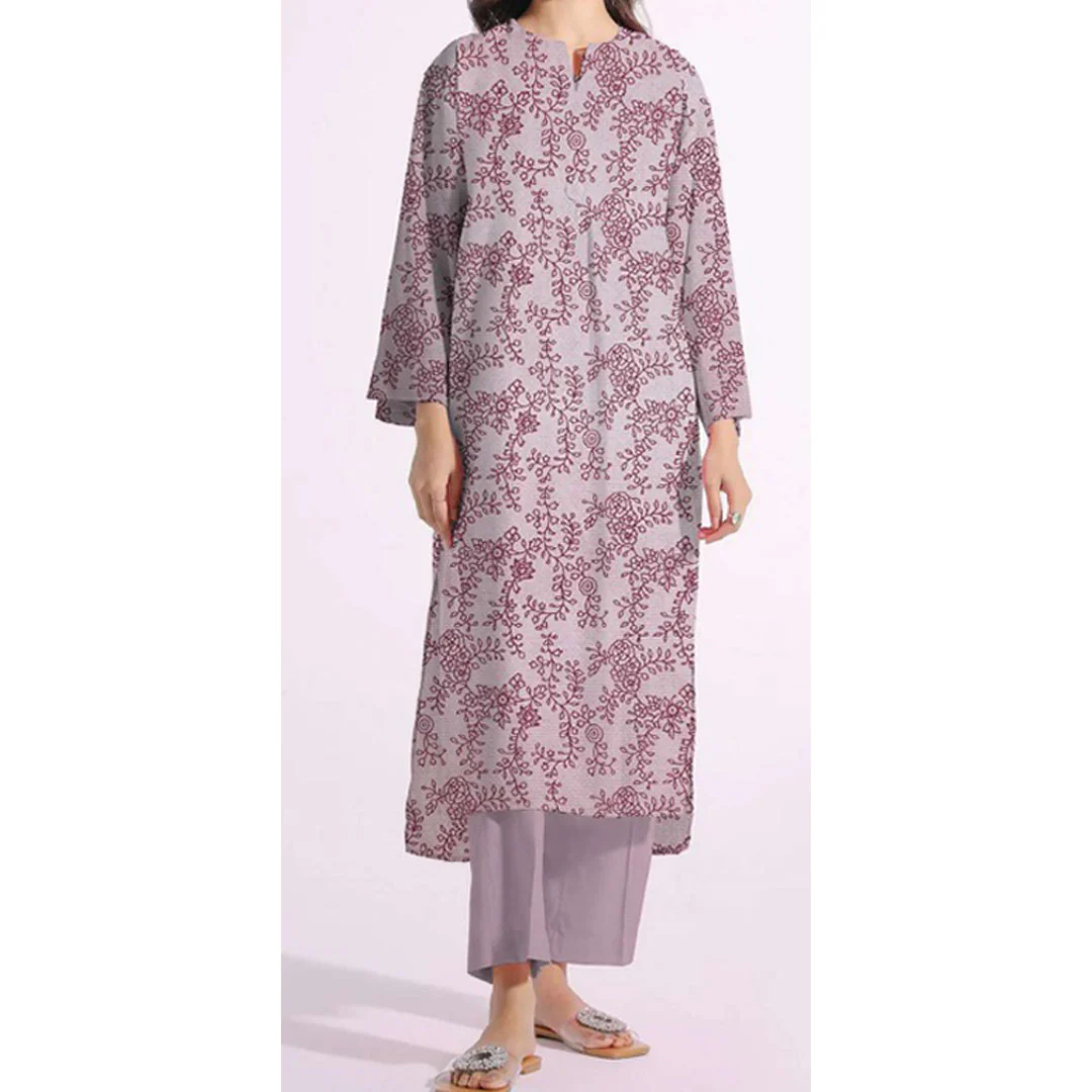 1PC- Unstitched Screen Printed Cotton Shirt US5311