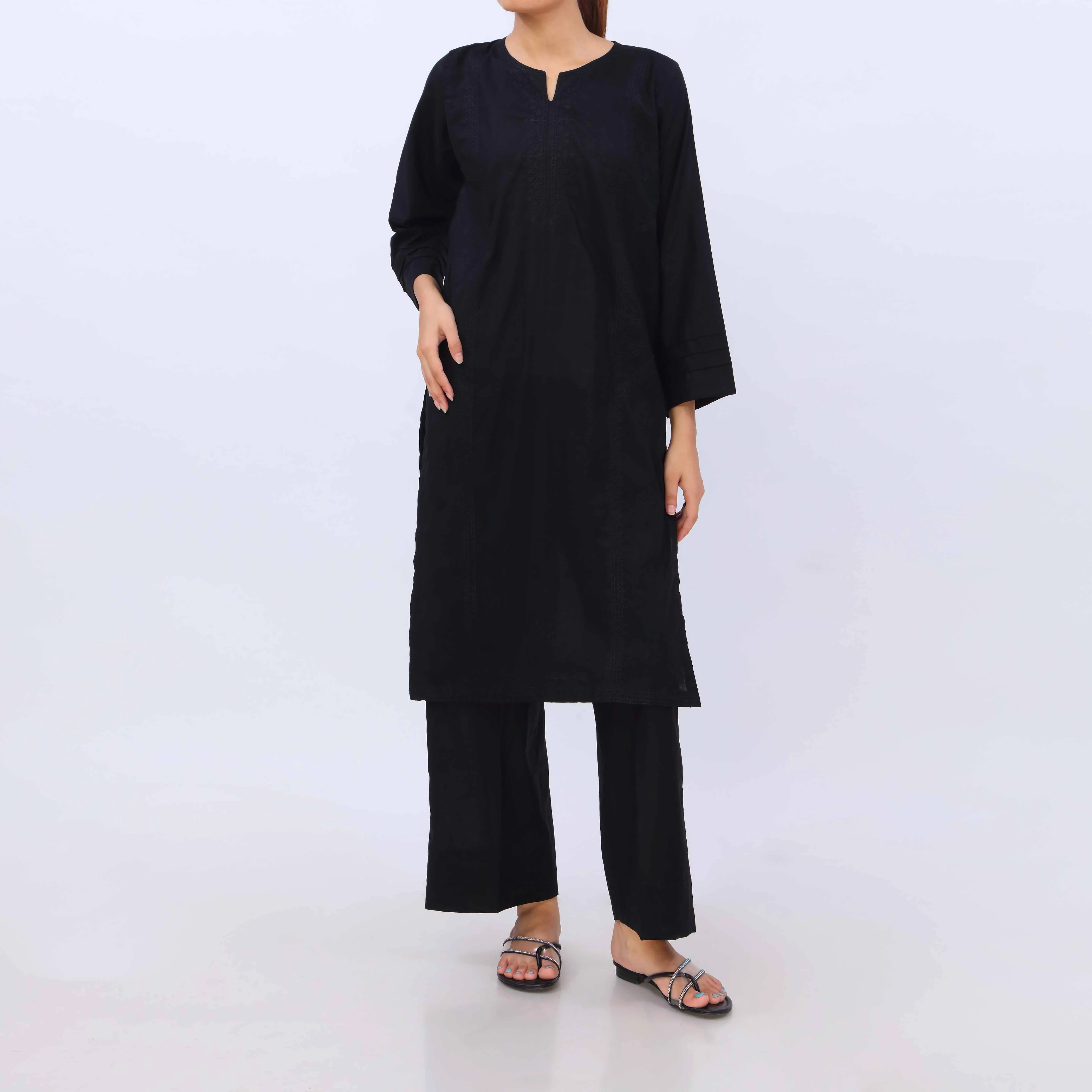 2 PC- Embroidered Cambric Suit PS5444