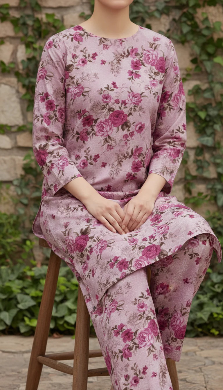 2 PC UnStitched Digital Printed Lawn Suit US6033
