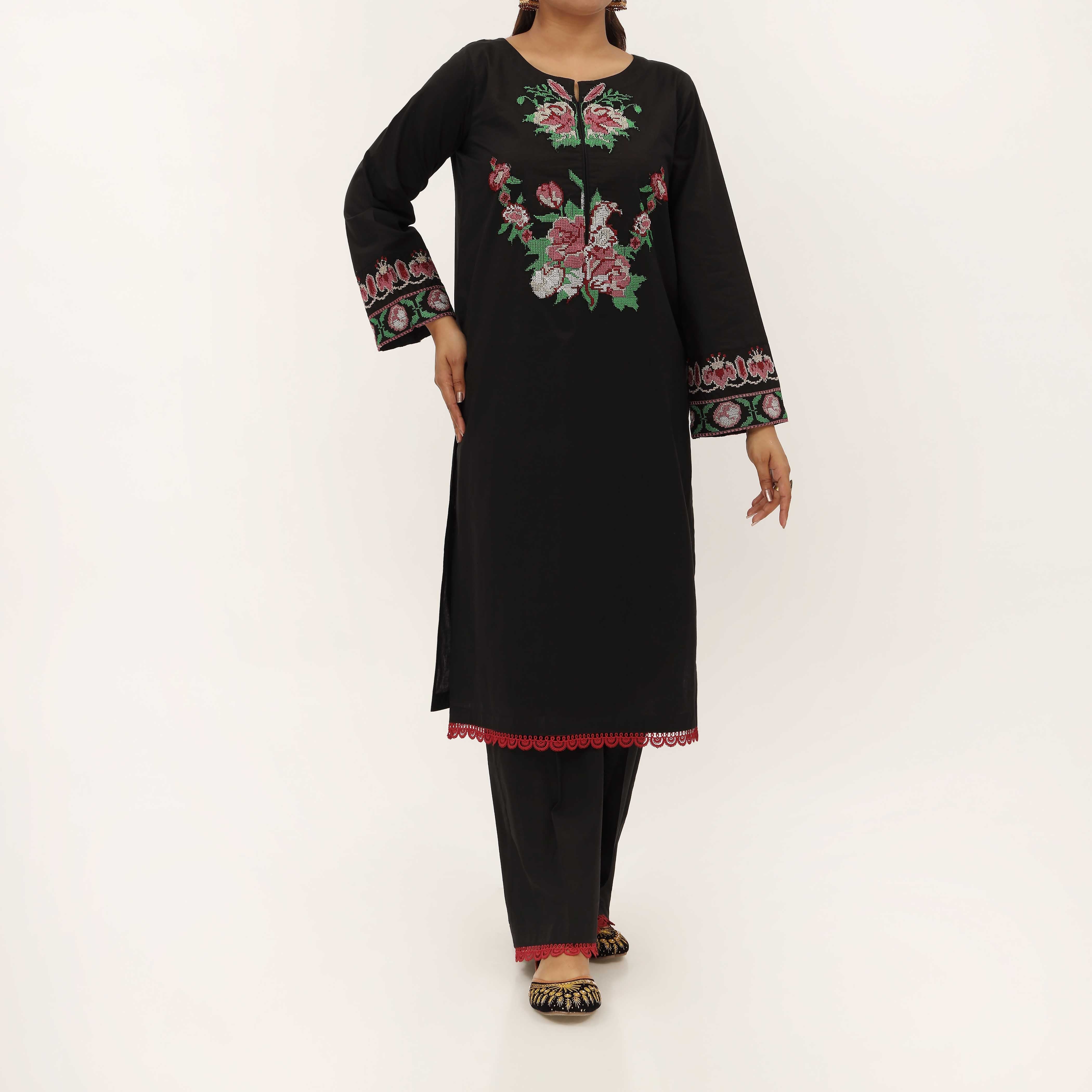2PC- Cotton Cambric Suit PS5084 - Image 2