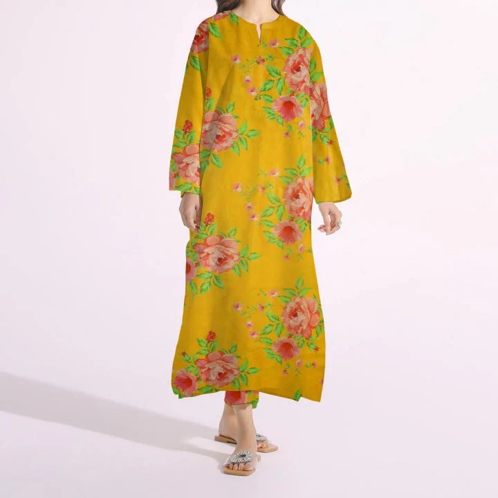 2PC- Unstitched Digital Printed Cambric Suit PW3314