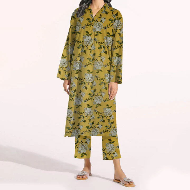 2PC- Unstitched Digital Printed Cambric Suit PW3315