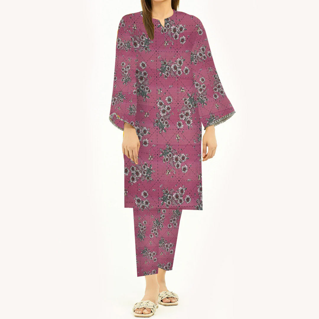 2PC- Unstitched Digital Printed Cambric Suit PW3341