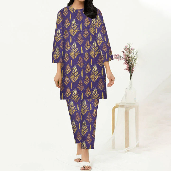 2PC- Unstitched Digital Printed Cambric Suit PW3460