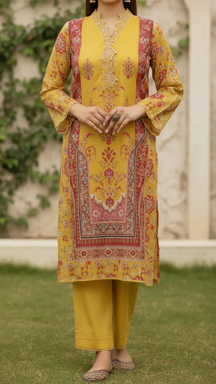 2PC- Digital Printed Lawn Suit PS5319