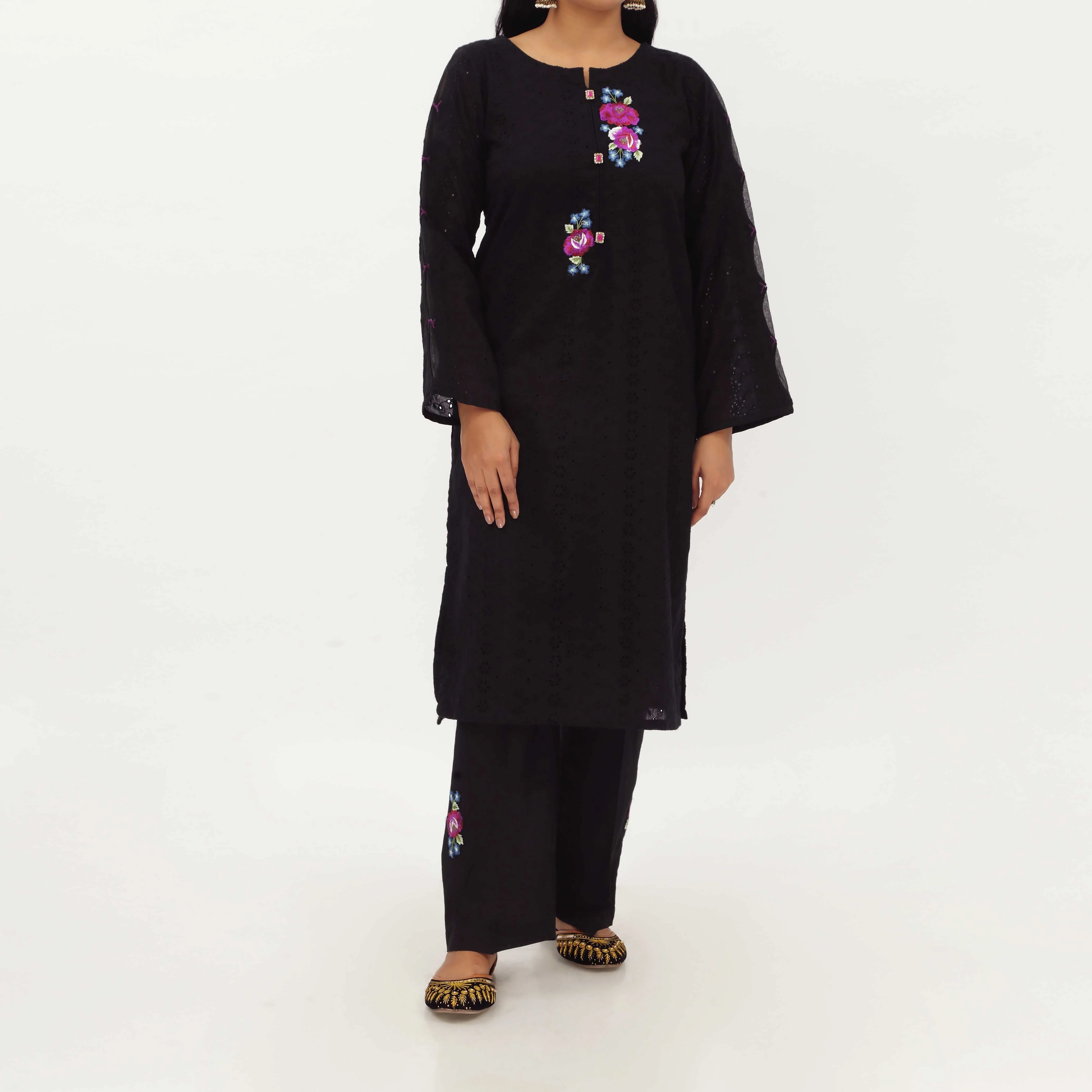 2PC- Schiffli Chikankari Lawn Suit PS5282