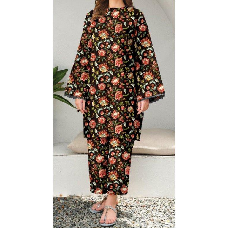 2PC- Unstitched Digital Printed Lawn Suit US5016