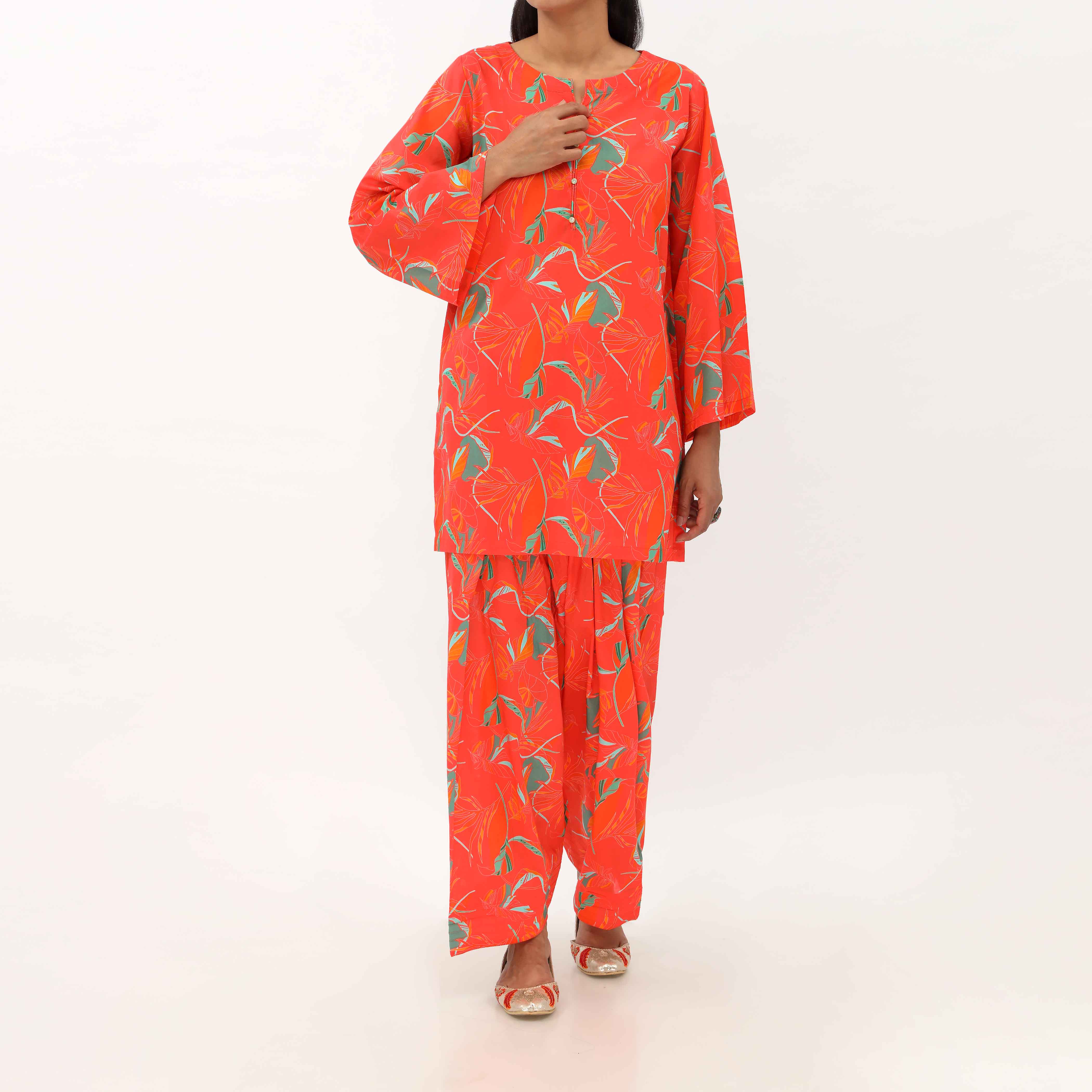 2PC- Unstitched Digital Printed Lawn Suit US5147