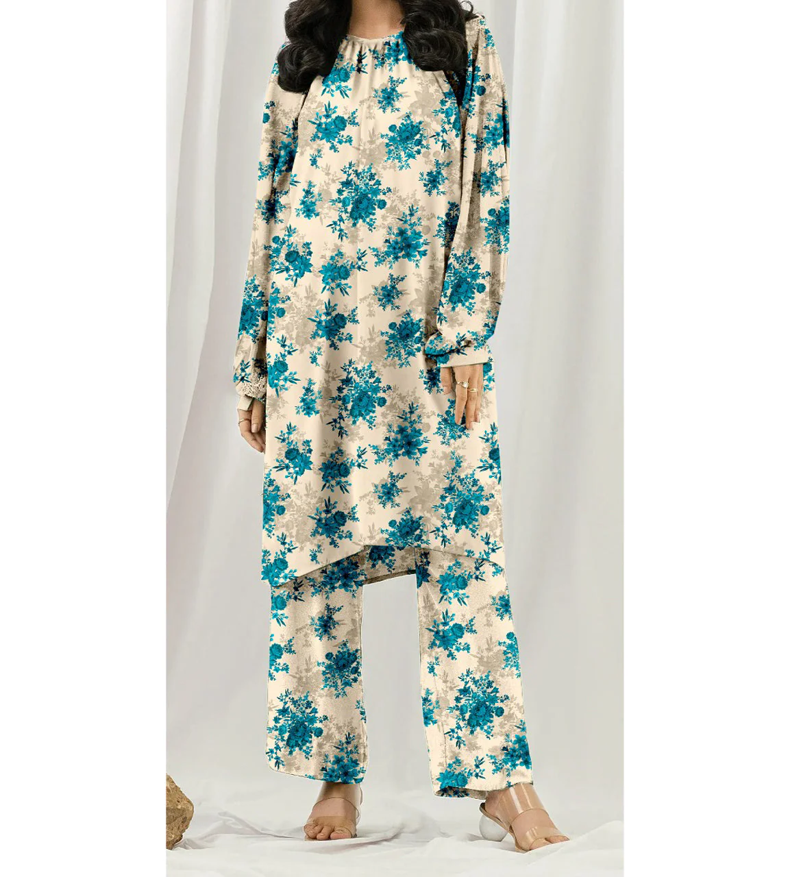 2PC- Unstitched Digital Printed Lawn Suit US5156