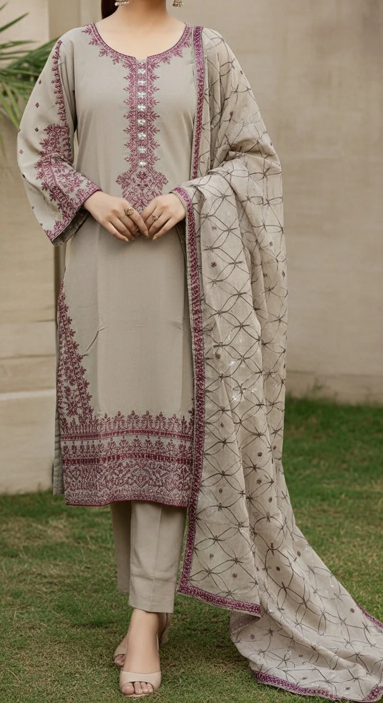 3 PC Embellished Suit PF6003