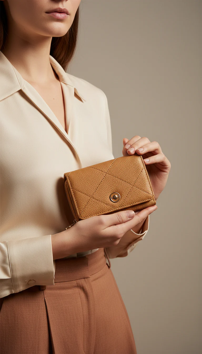 Beige Casual Wallet For Women P71127