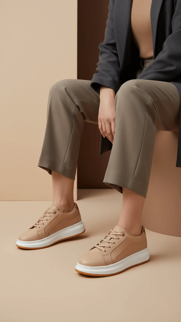 Beige Casual Women Sneaker AT7493