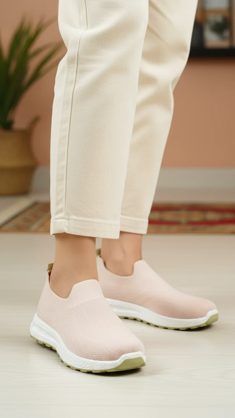 Beige Casual Women Sneaker AT9118