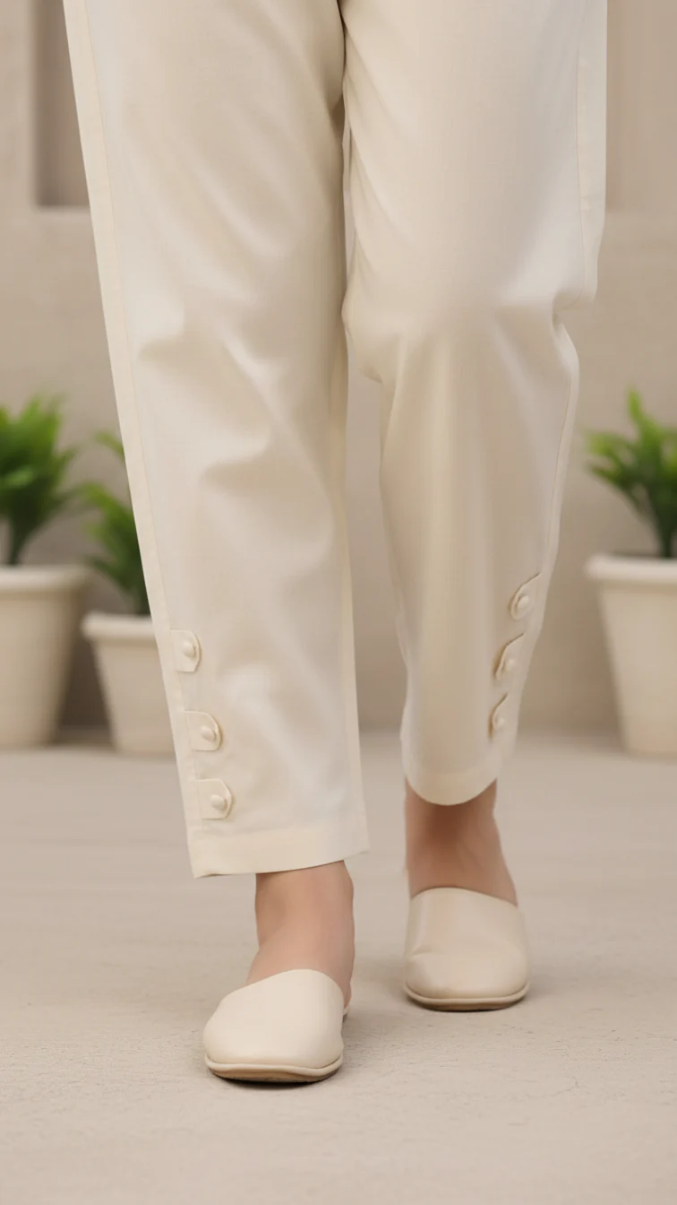 Beige Cotton Cambric Trouser PL5111