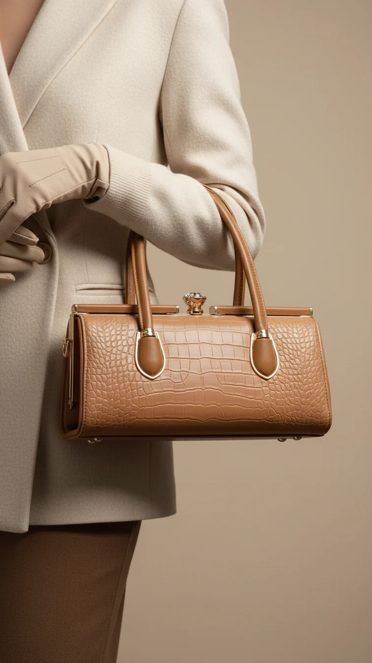 Beige Formal Hand Bag For Women P36464