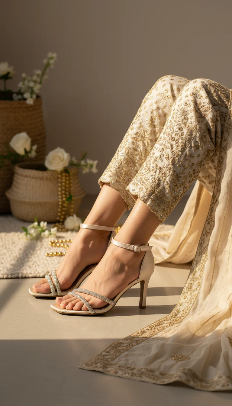 Beige Formal Sandal For Ladies FR5532