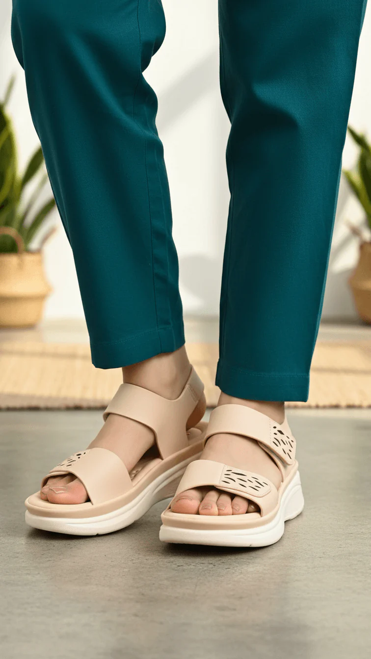 Beige Formal Sandal For Women PU0511