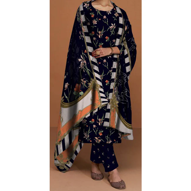 3PC- Unstitched Digital Printed Suit PS4683