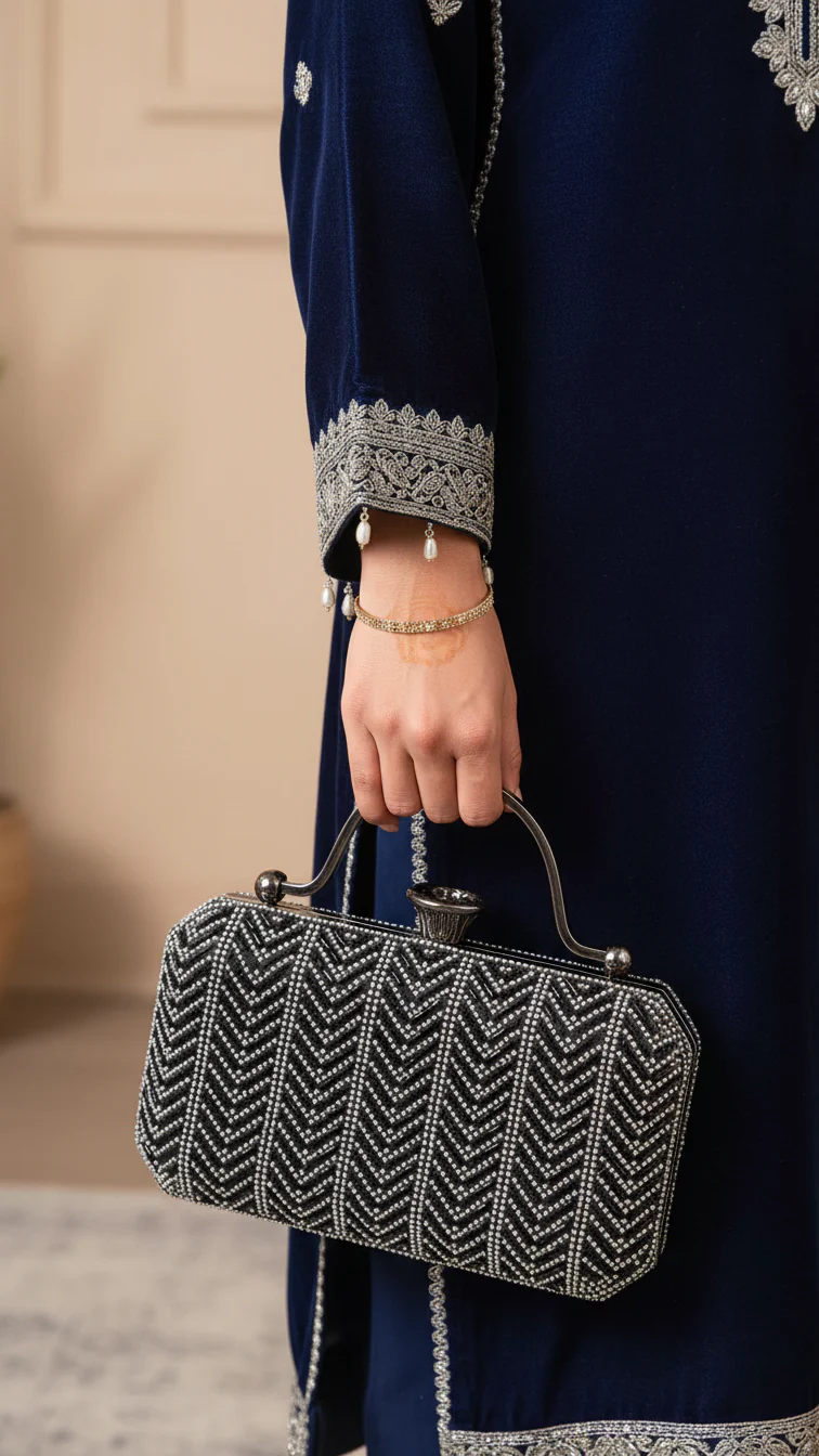 Black Bridal Clutch p24258