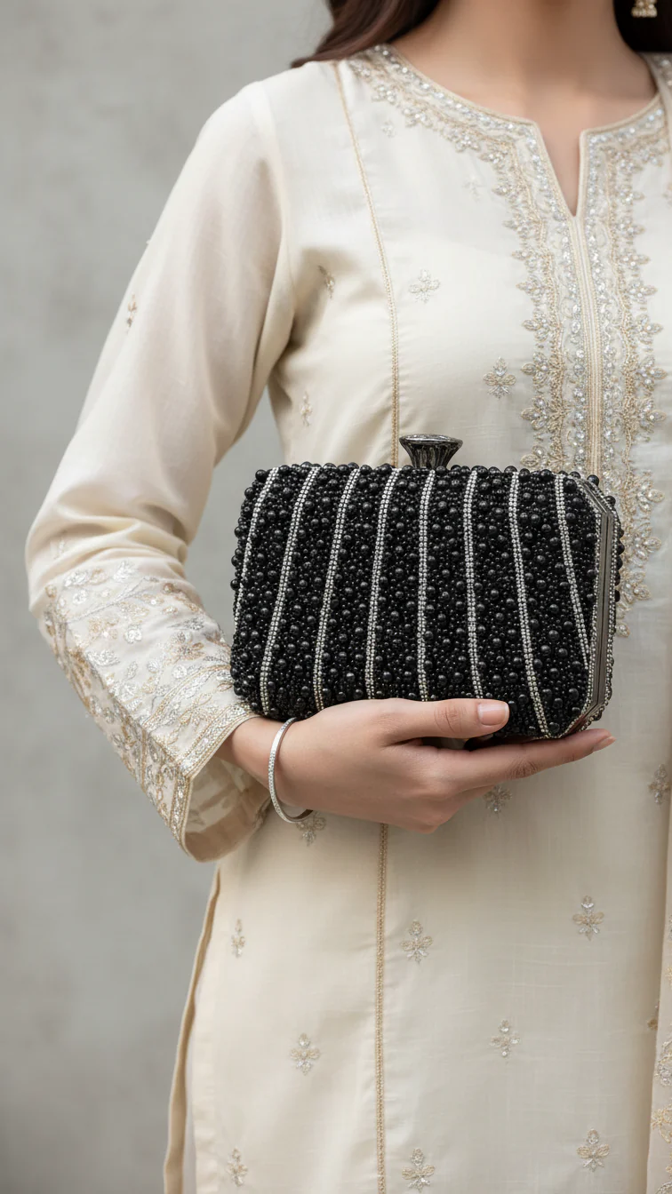 Black Bridal Clutch P24281