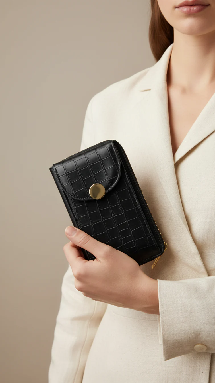 Black Casual Pouch For Ladies P97622