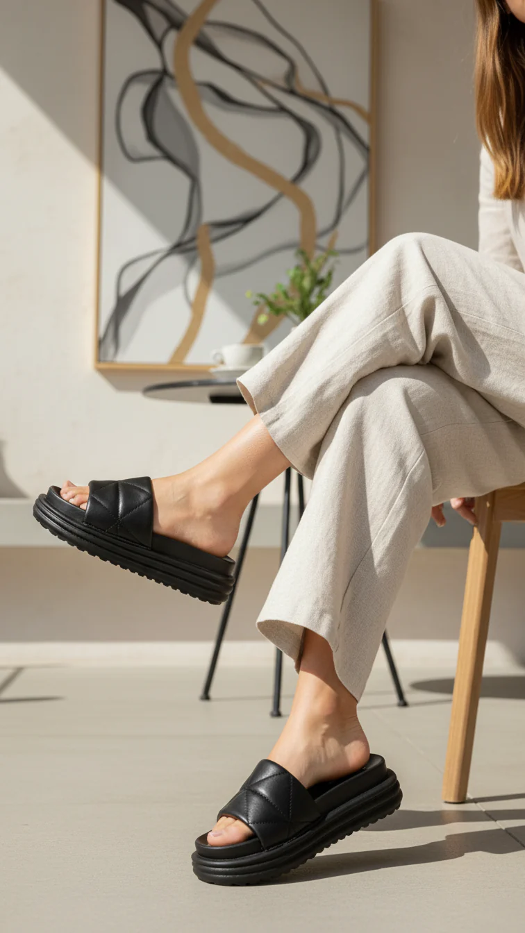 Black Casual Slipper CL9249