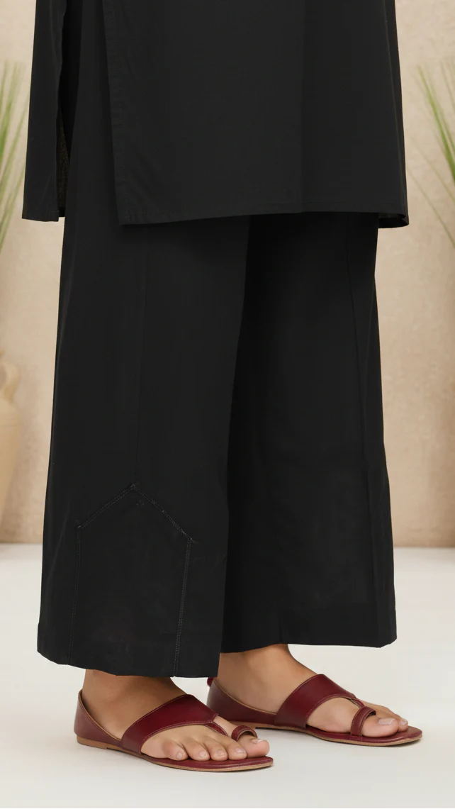 Black Cotton Cambric Trouser PL5101