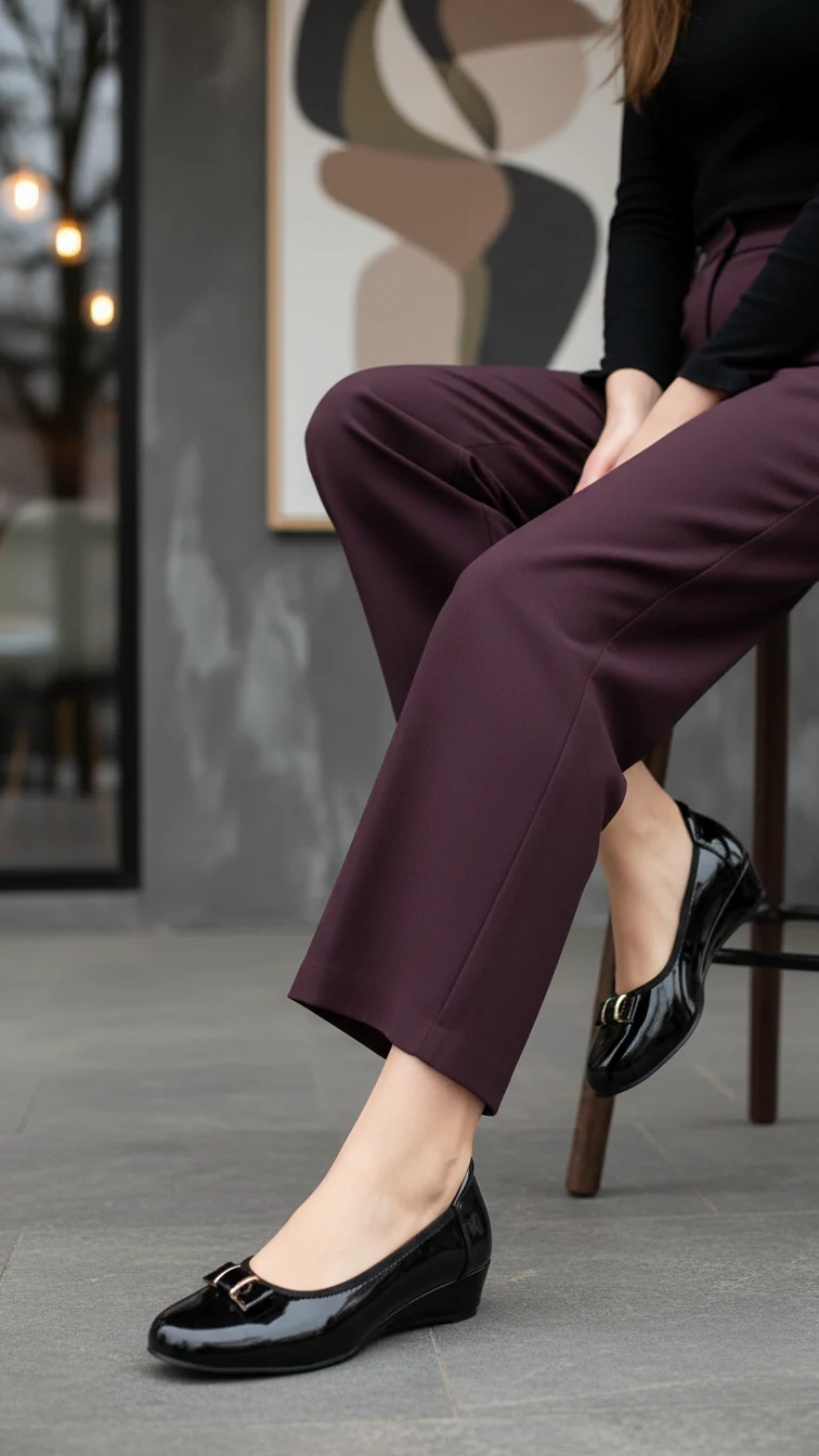 Black Court Shoes For Women WN7555