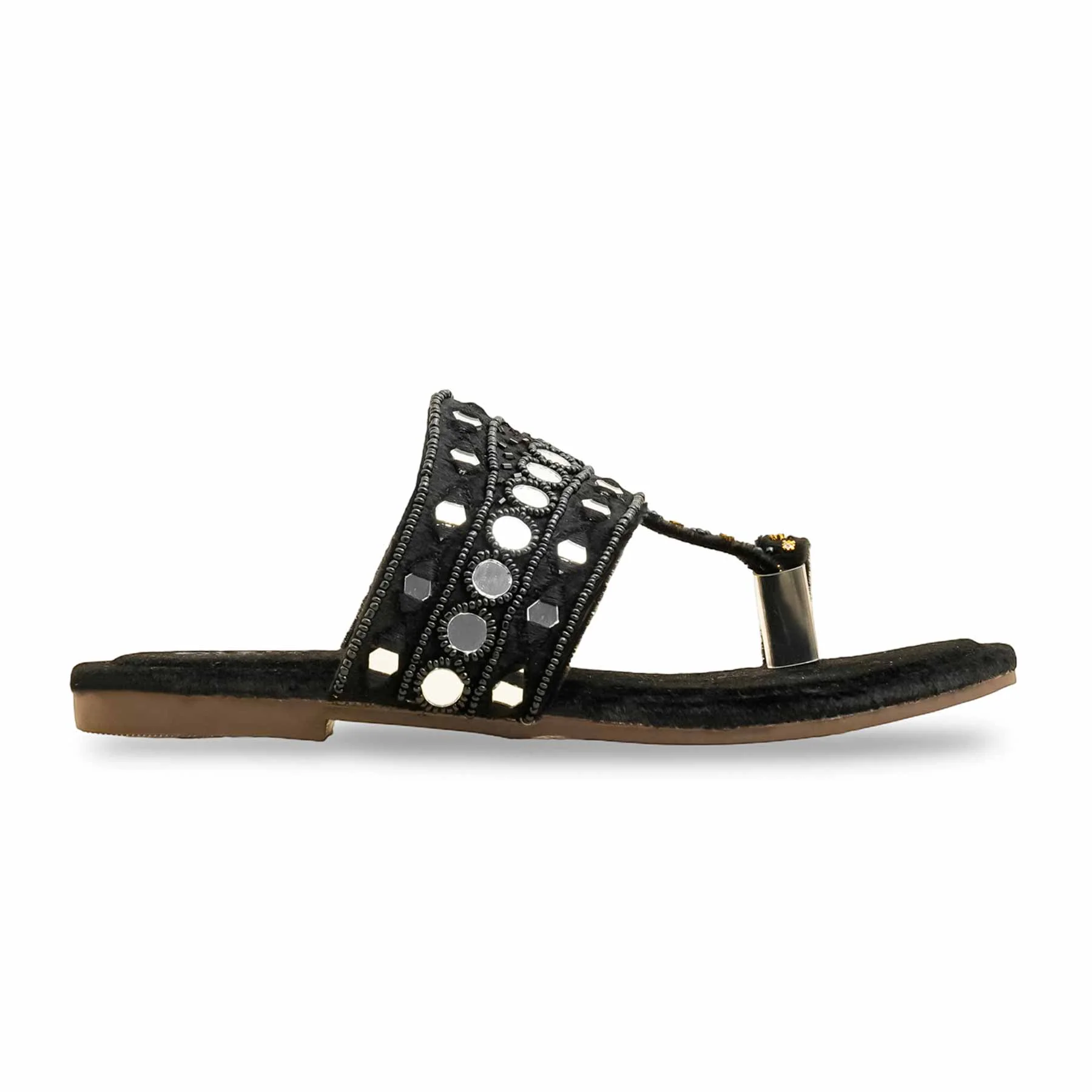 Black Ethnic Chappal EC0237 - Image 2