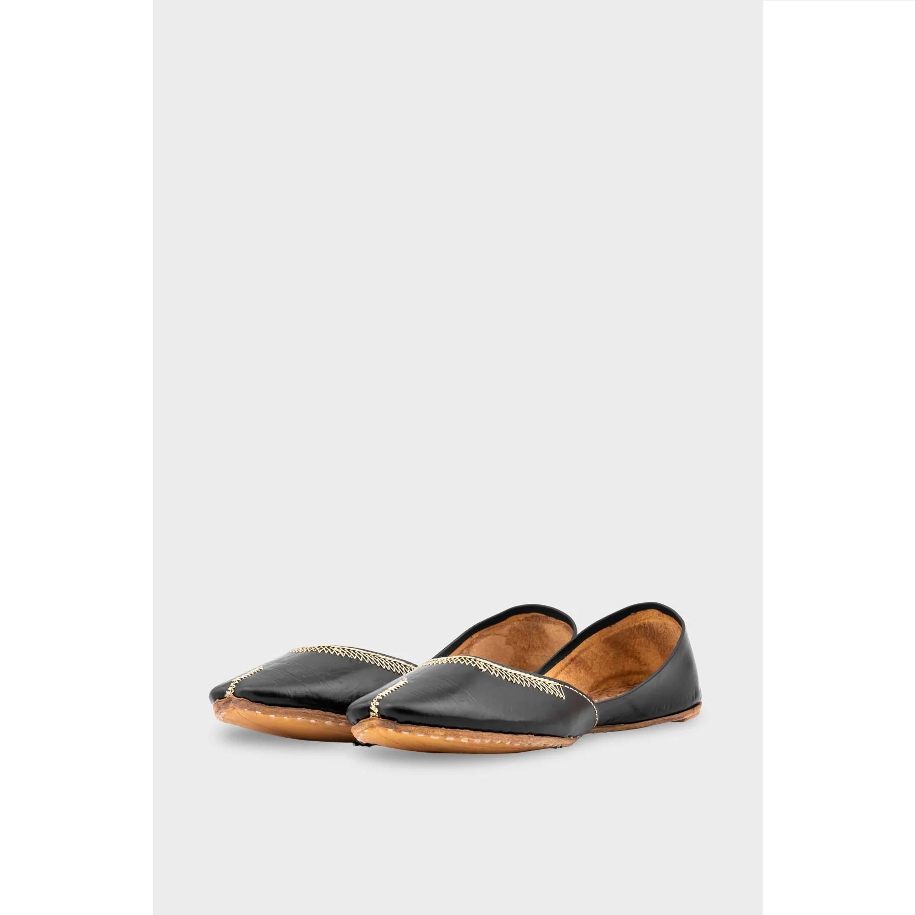 Black Leather Khussa EC8667 - Image 3