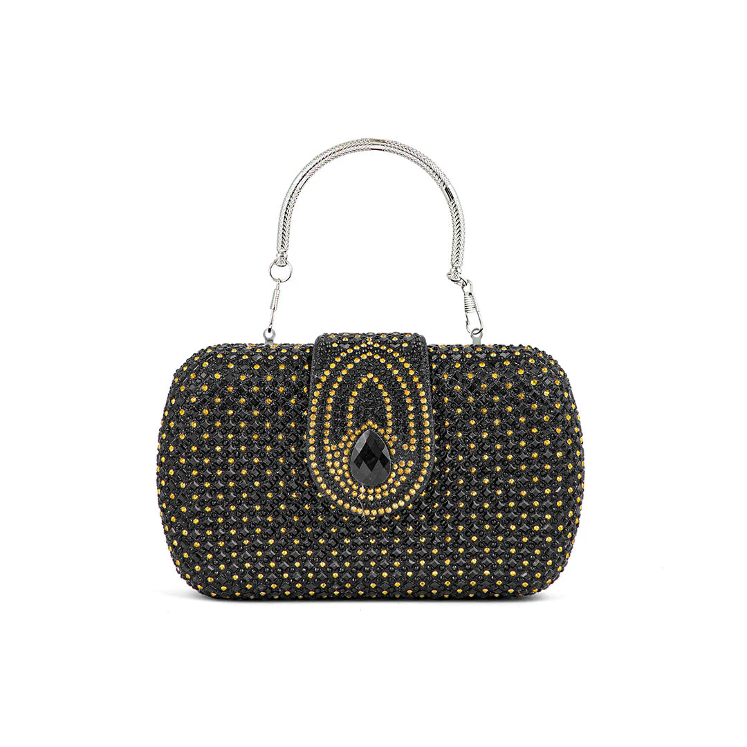 Black Fancy Clutch P24200 - Image 2