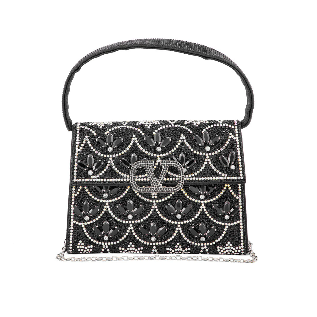 Black Fancy Shoulder Bag P24333 - Image 2