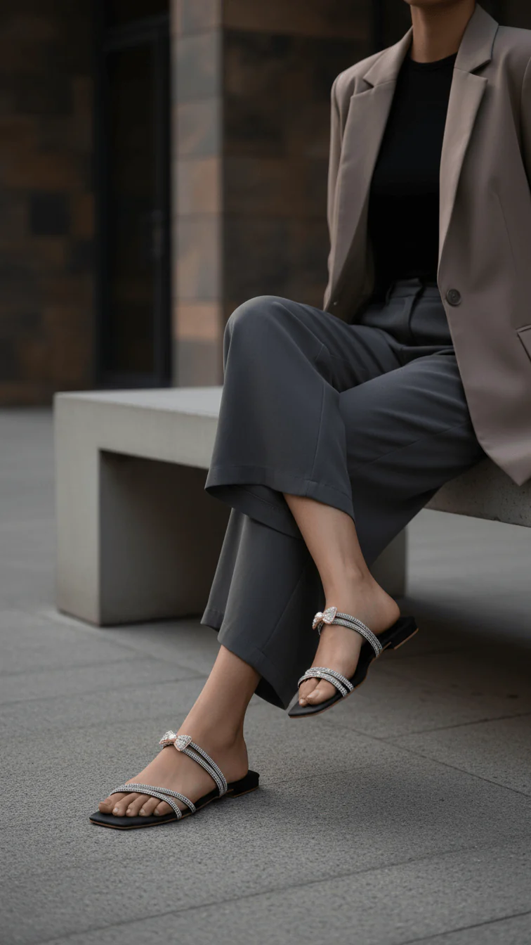 Black Fancy Slipper FN7707