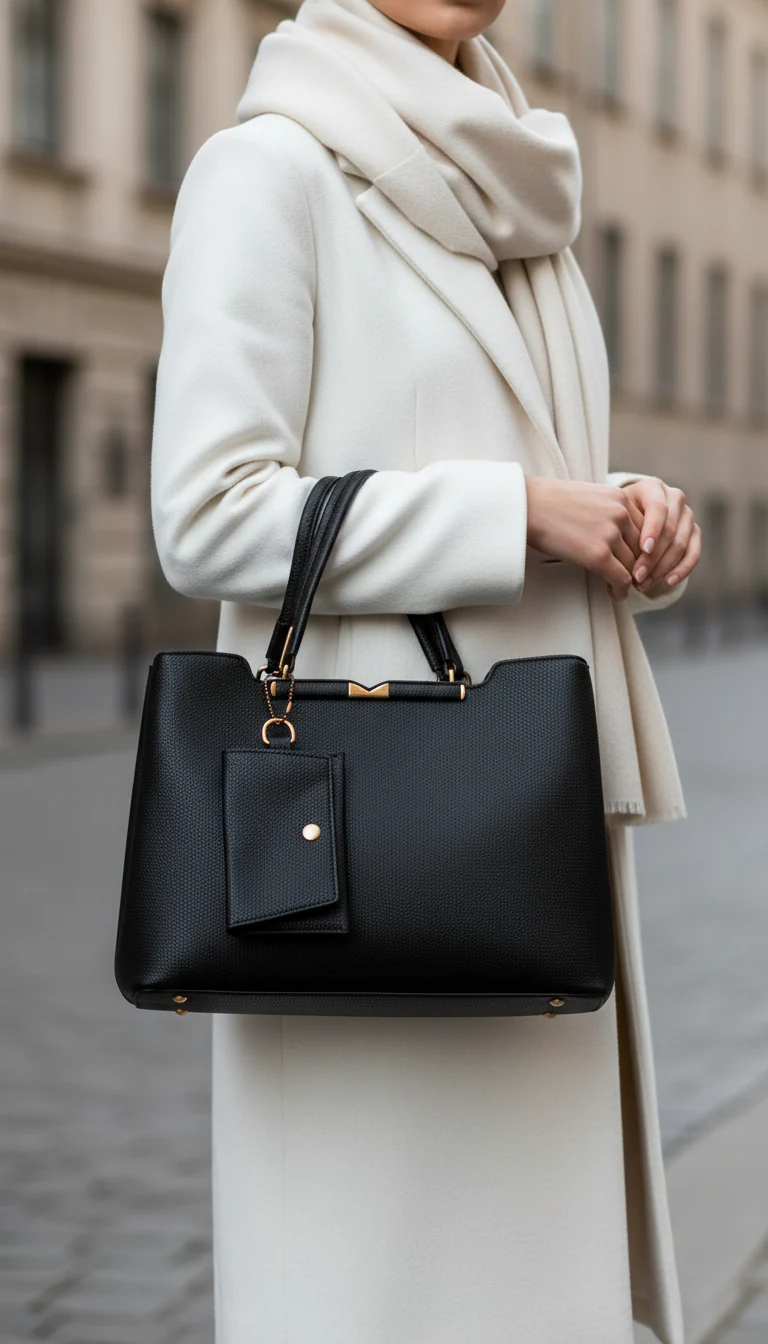 Black Formal Hand Bag For Ladies P36596