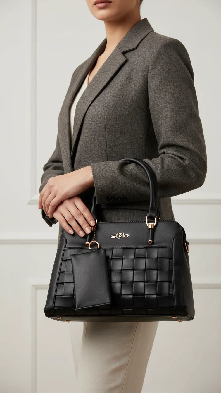 Black Formal Hand Bag P36154