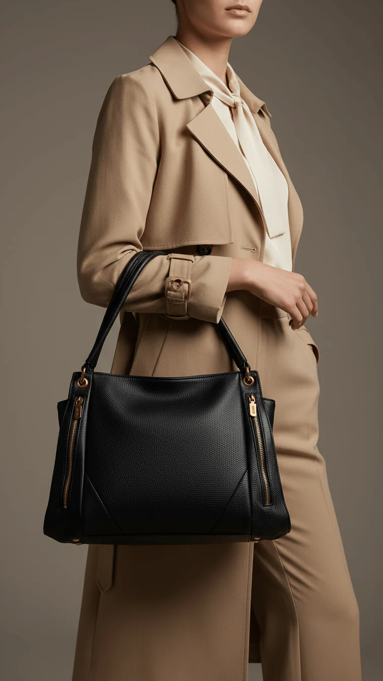 Black Formal Shoulder Bag P36384