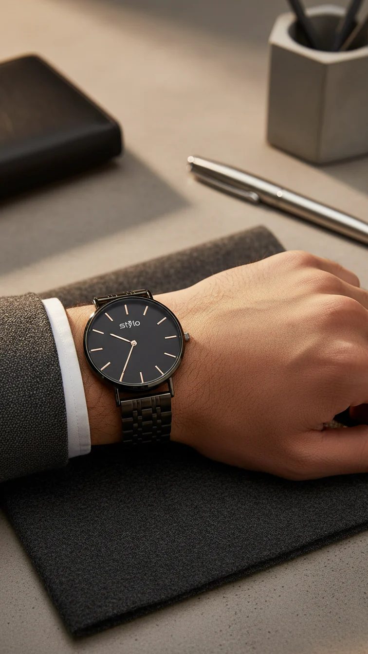 Black GENTS WATCH J33915
