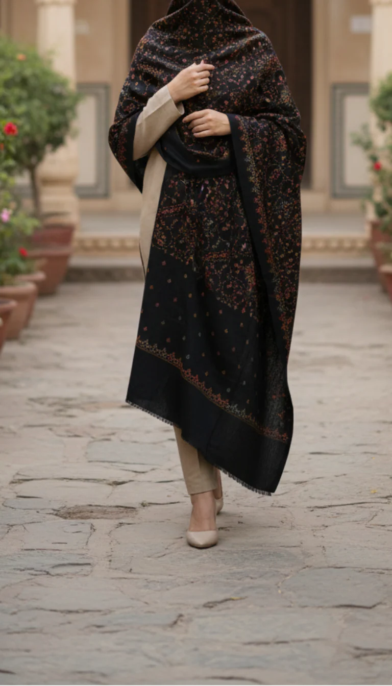 Black Winter Shawl PW5834