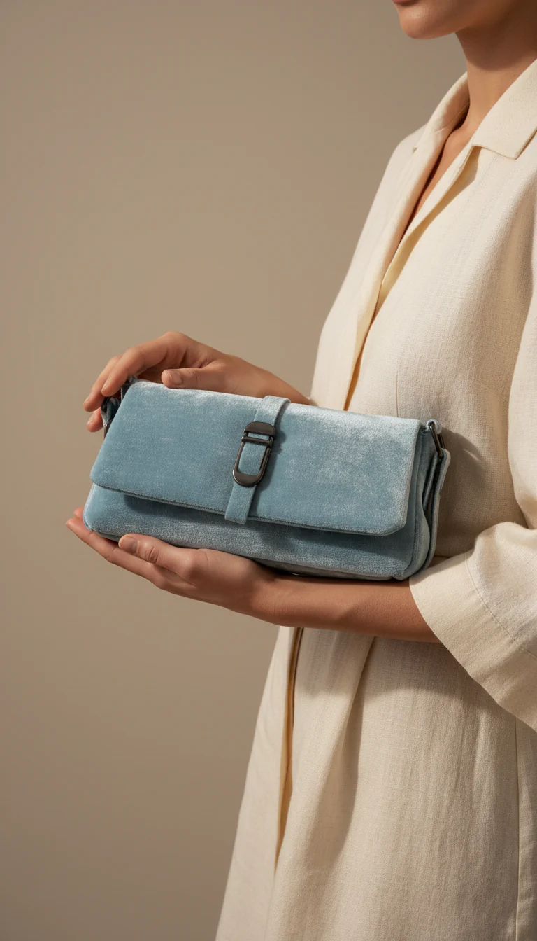Blue Casual Pouch For Women P97704