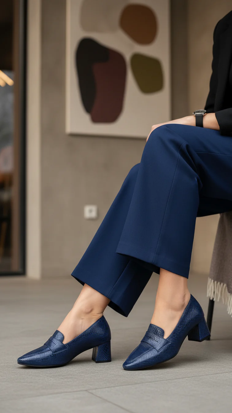 Blue Court Shoes For Ladies WN7528