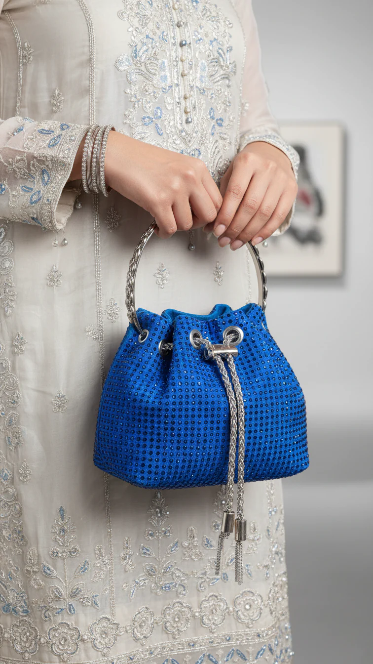 Blue Fancy Clutch P36323