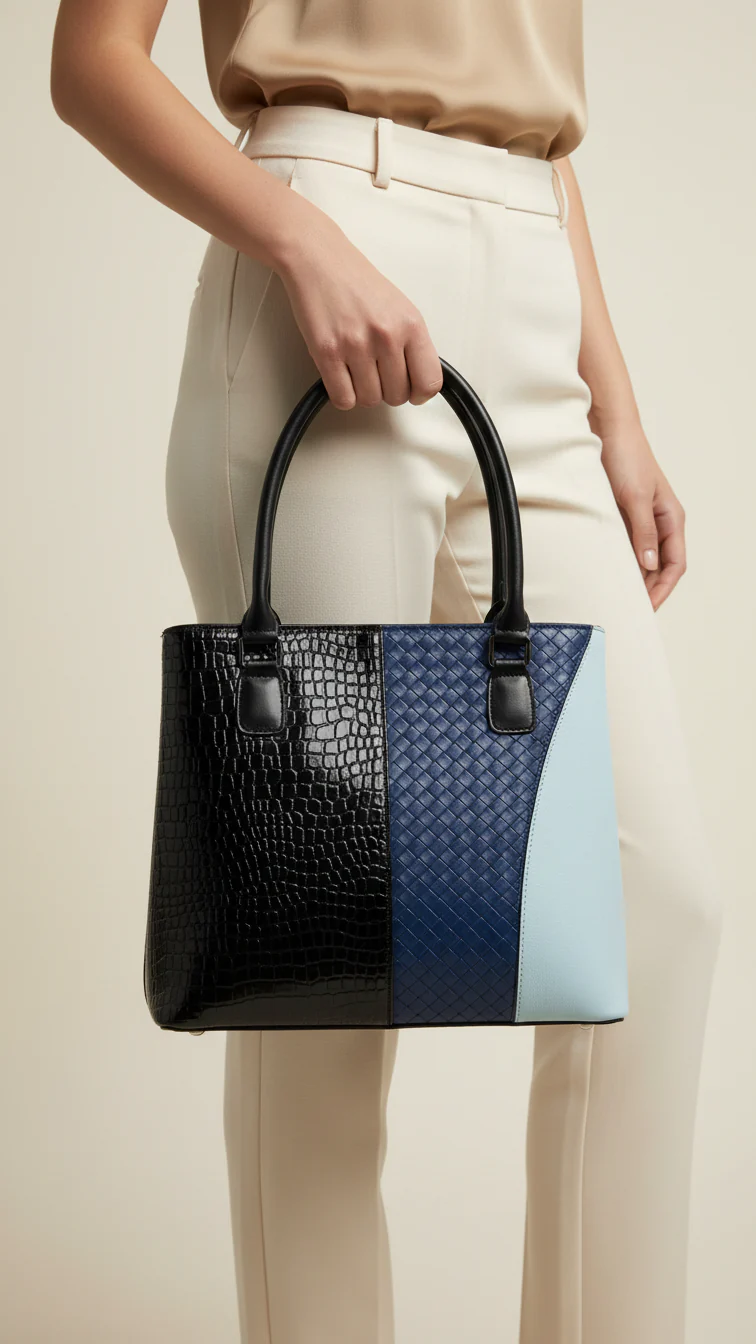 Blue Formal Hand Bag For Ladies P55824