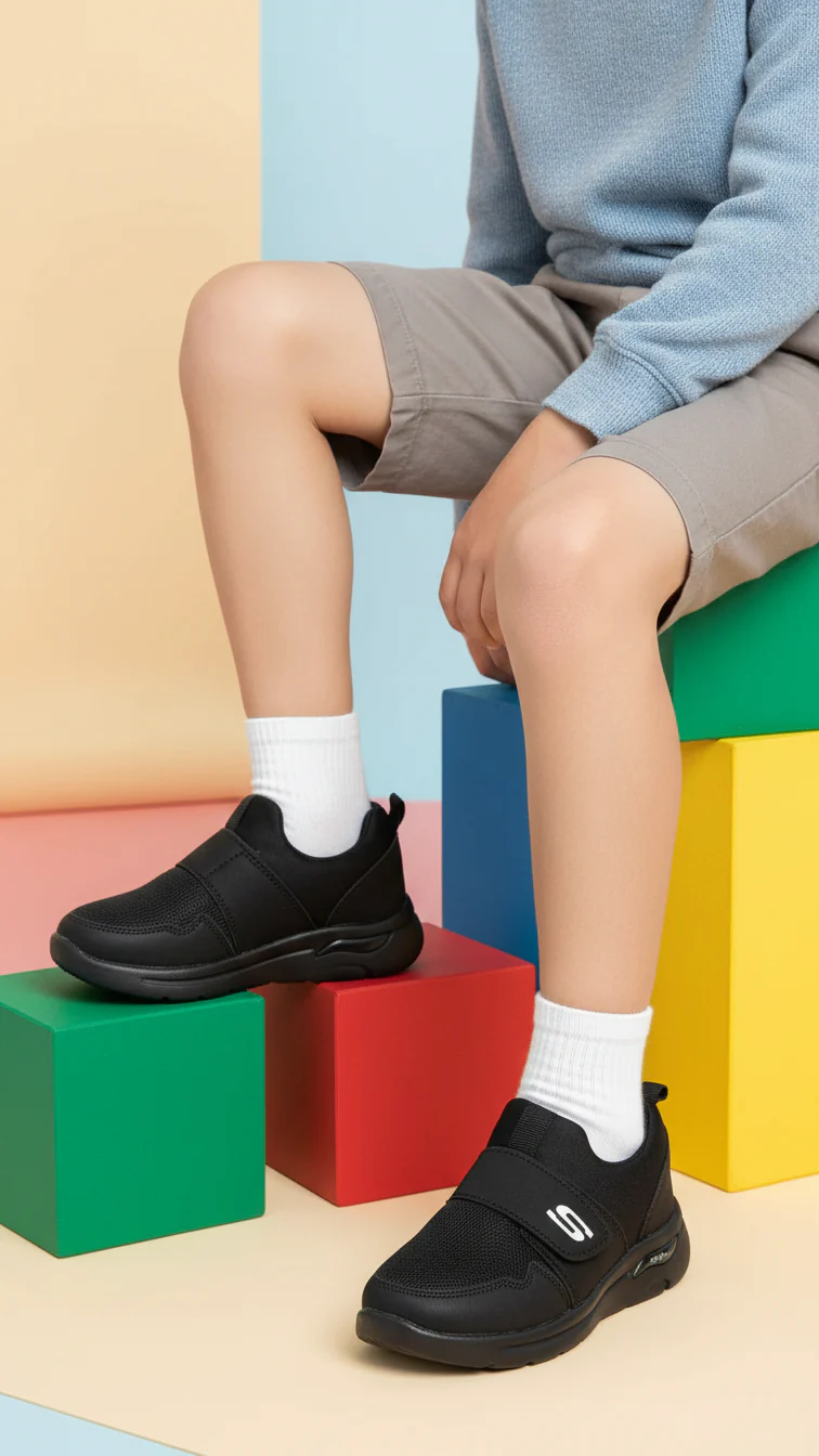 Boys Black Casual Canvas KD2533